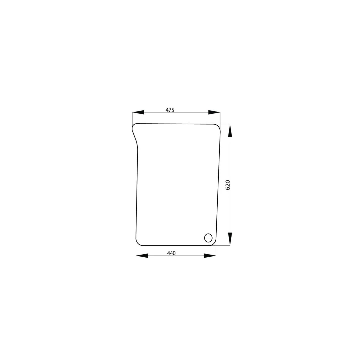 Bottom left front glass  L171331N AGRALV