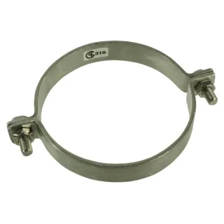 Pipe bracket set S.S. 154.0mm  PBS154RVS AGRALV