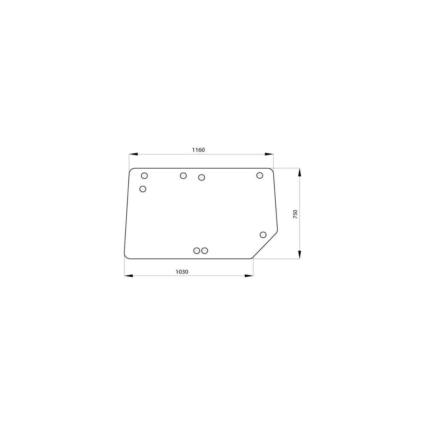 Top rear window  RT6005023210N AGRALV