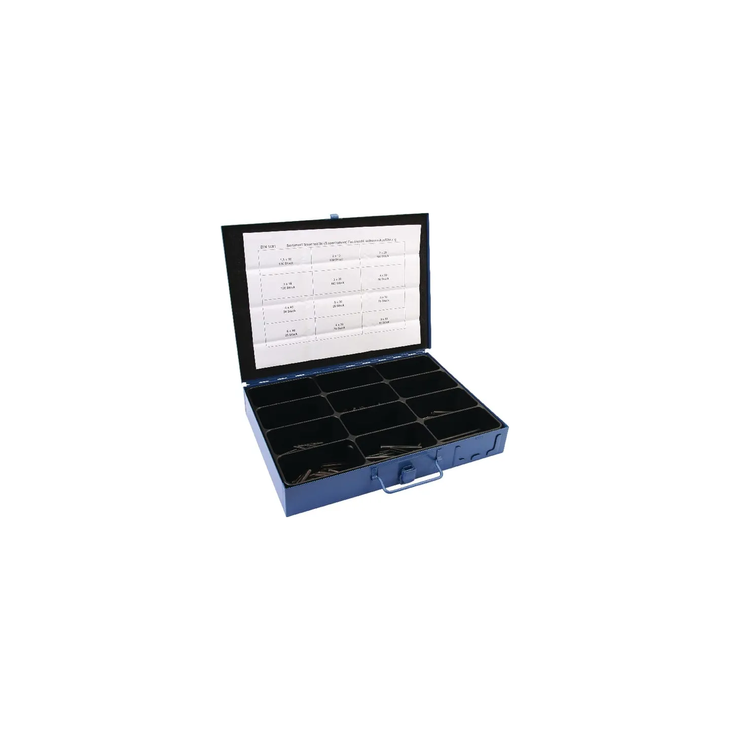 Roll pin assortment in metal box  SE1481B AGRALV