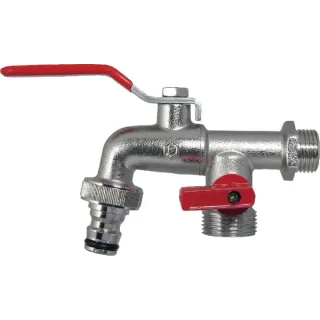 Tap double outlet 1/2  TK12D AGRALV