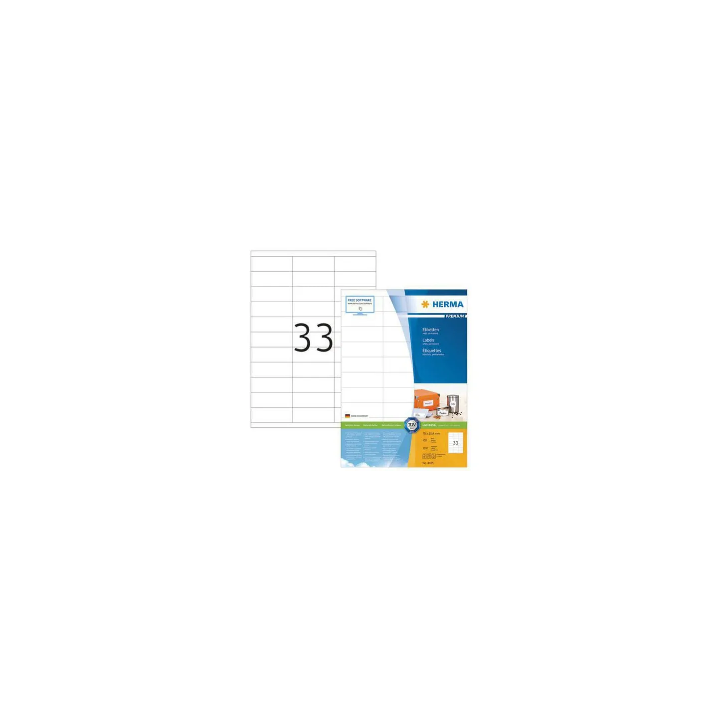 Price card 70x25.4mm plain on A4  VPM20235 AGRALV