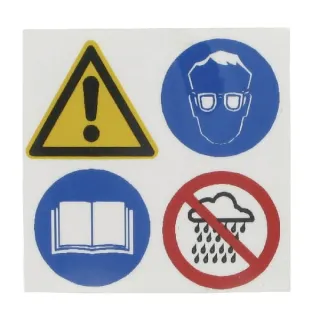 Sticker information lawnmower warnings  WB000014 AGRALV
