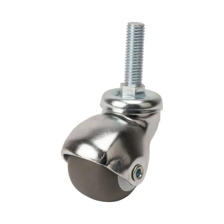 Caster wheel swivel, rubber wheel: 40x35mm, steel threaded stem, Load: 35kg  WH1320402L AGRALV