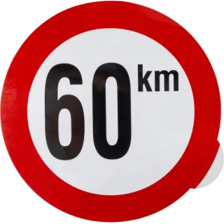 Uzlīmes aizlieguma zīmes ātruma ierobežojums: 60km/h WB6001 AGRALV