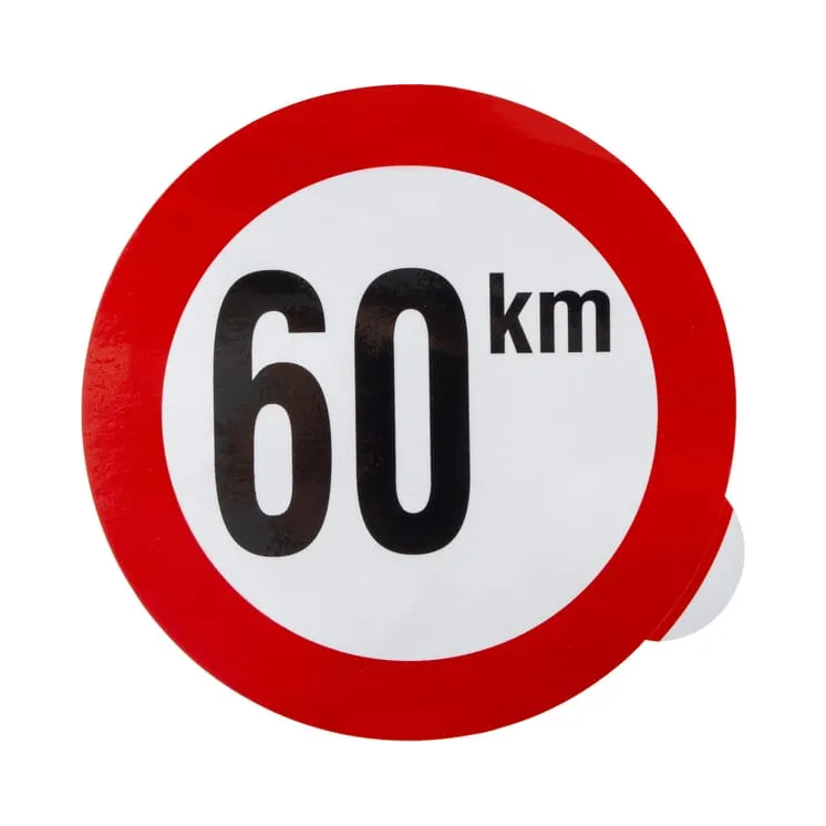 Uzlīmes aizlieguma zīmes ātruma ierobežojums: 60km/h WB6001 AGRALV
