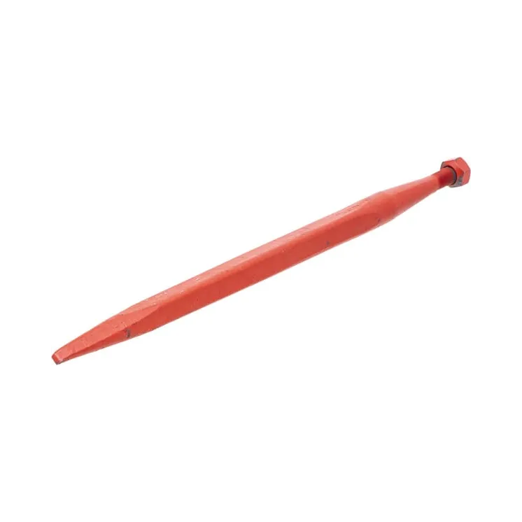 Loader tine, straight, square section 36x600mm, pointed tip with M20x1.5mm nut, red,   KK221150 Kverneland