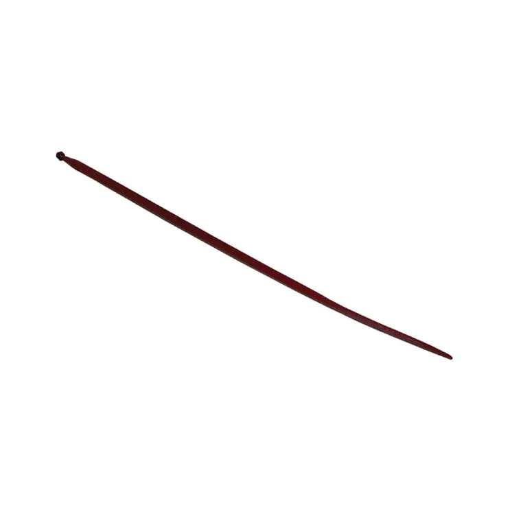 Loader tine, straight, square section 36x1400mm, flattened tip with M20x1.5mm nut, red,   KK221158 Kverneland