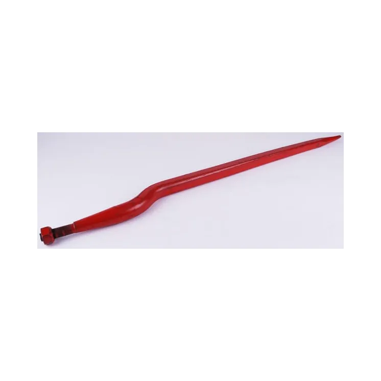 Silage tine, cranked: 56mm square section 35x920mm, pointed tip with M20x1.5mm nut, red,   KK221177 Kverneland