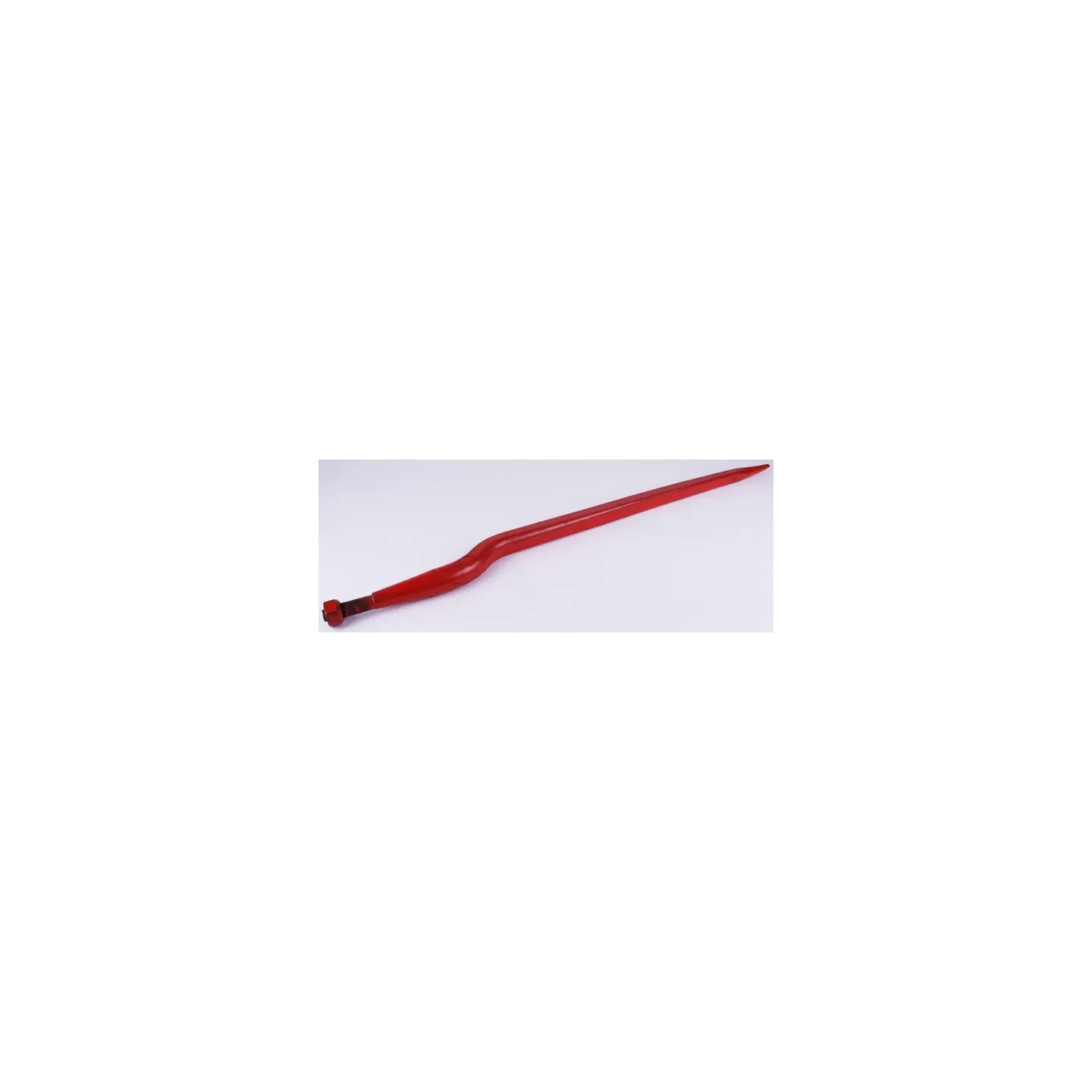 Silage tine, cranked: 56mm square section 35x920mm, pointed tip with M20x1.5mm nut, red,   KK221177 Kverneland