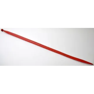 Loader tine, straight, square section 36x1250mm, flattened tip with M20x1.5mm nut, red,   KK221157 Kverneland