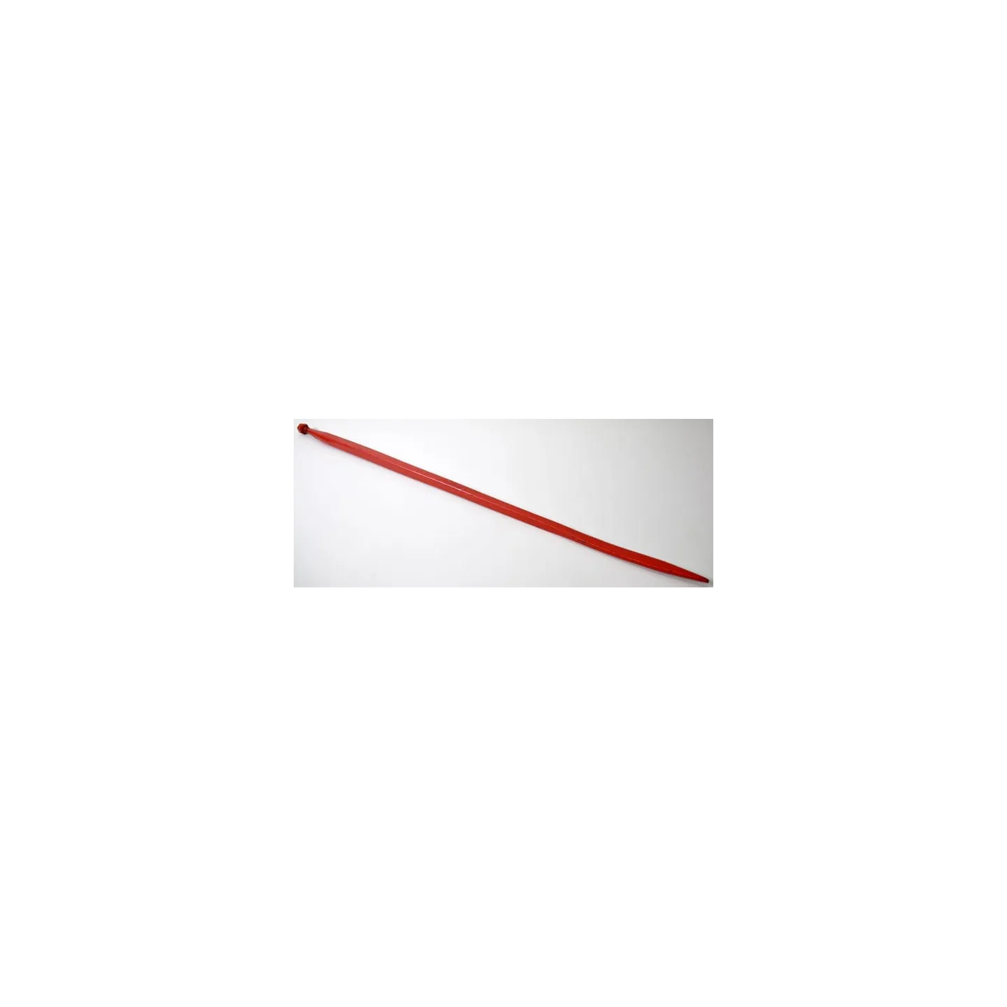 Loader tine, straight, square section 36x1250mm, flattened tip with M20x1.5mm nut, red,   KK221157 Kverneland