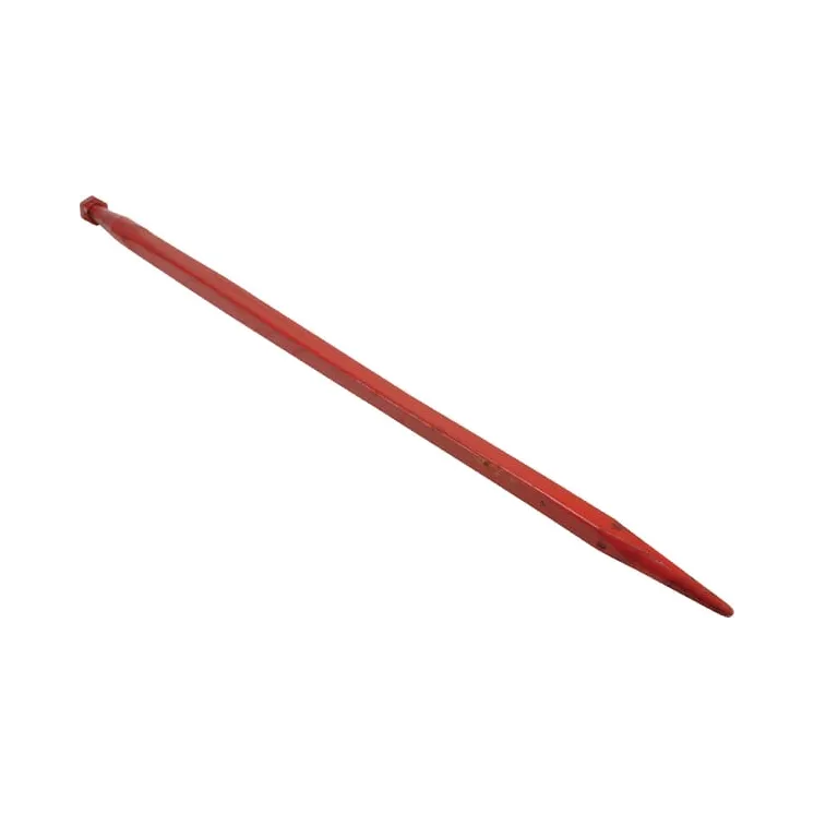 Loader tine, straight, square section 45x1240mm, pointed tip with M30x2mm nut, red,   KK241162A Kverneland KK241162