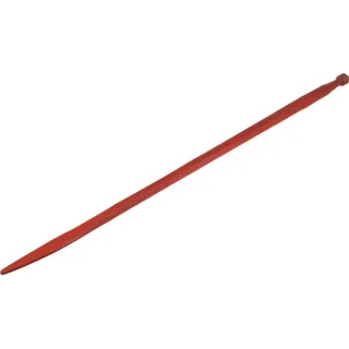 Loader tine, straight, square section 44x1400mm, flattened tip with M30x2mm nut, red,   KK241167 Kverneland