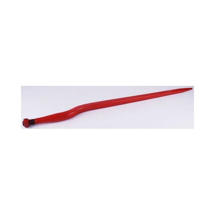 Silage tine, cranked: 56mm square section 36x920mm, pointed tip with M24x2mm nut, red,   KK221197 Kverneland