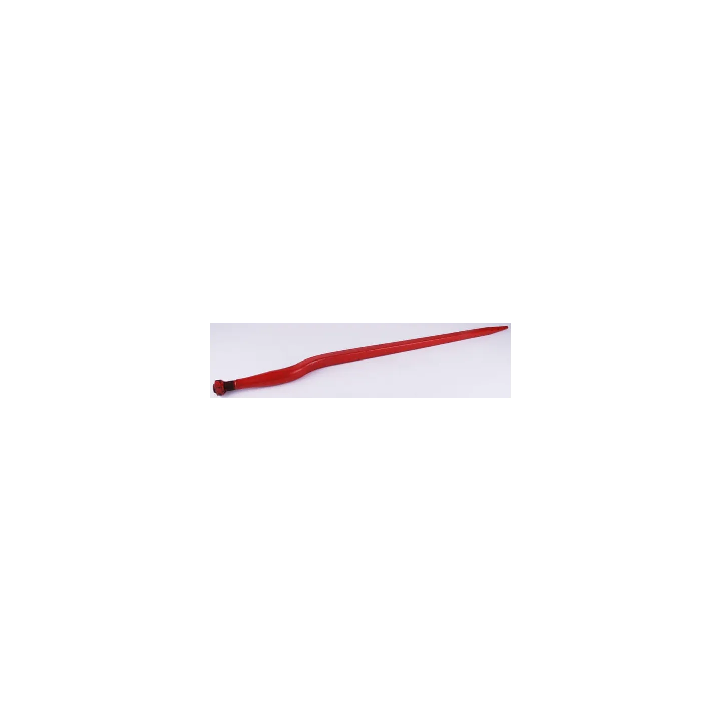 Silage tine, cranked: 56mm square section 36x920mm, pointed tip with M24x2mm nut, red,   KK221197 Kverneland