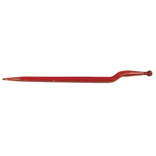 Silage tine, cranked: 56mm square section 36x820mm, pointed tip with M20x1.5mm nut, red,   KK221175 Kverneland