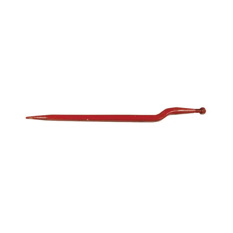 Silage tine, cranked: 56mm square section 36x820mm, pointed tip with M20x1.5mm nut, red,   KK221175 Kverneland