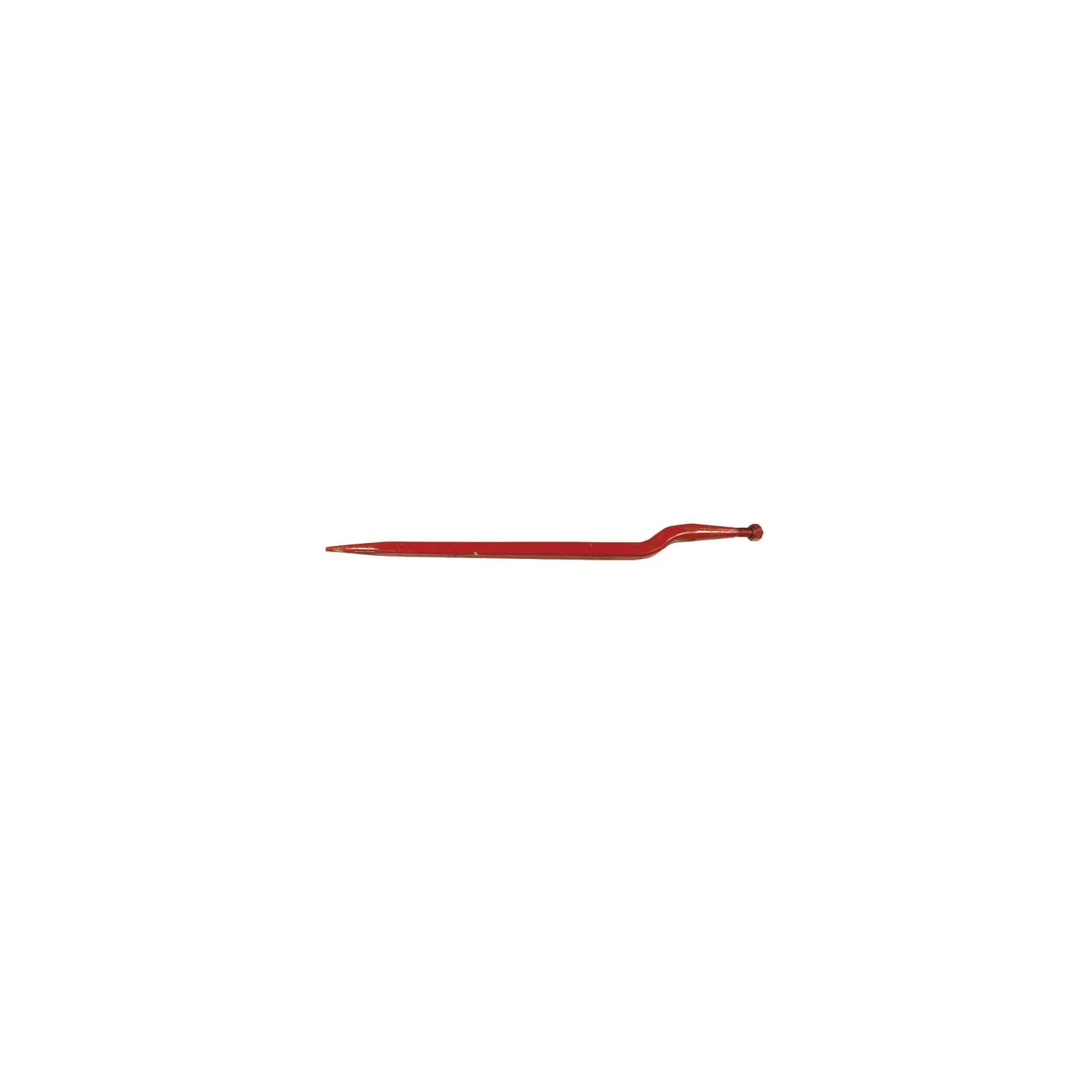 Silage tine, cranked: 56mm square section 36x820mm, pointed tip with M20x1.5mm nut, red,   KK221175 Kverneland