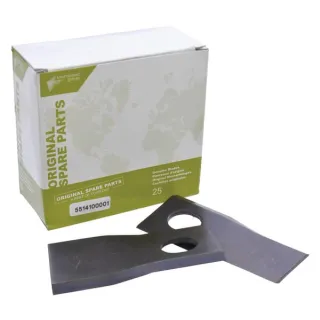 Mower blade RH 105x48x4mm oval bore 23.0x20.5mm Suitable for Taarup 25 pack  KT5514100001 Kverneland / Taarup