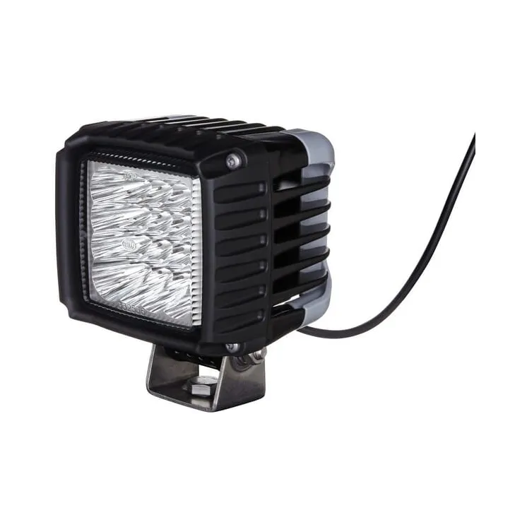 Darba gaismas LED, 43W, 3000lm, kvadrātveida, 12/24V, caurspīdīgs, pieskrūvējams, 114,5x109,9x144,8mm, 16 LED, 1GA996192011 Hell