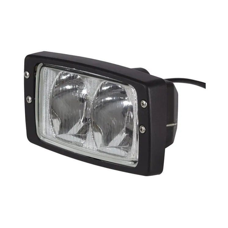 Work light Halogen, 55/70W, rectangular, 12/24V, transparent, 182x102mm AMP plug,   1GB996080021 Hella
