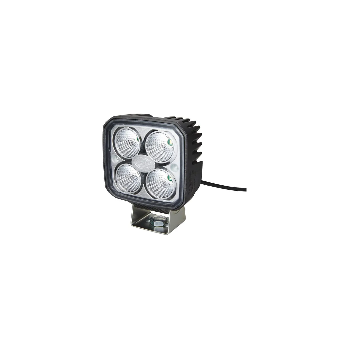 Work light LED, 1200lm, square, 12/24V, 122x53x95mm, white, clamp Deutsch plug, 4 LED's,   1GA996284091 Hella