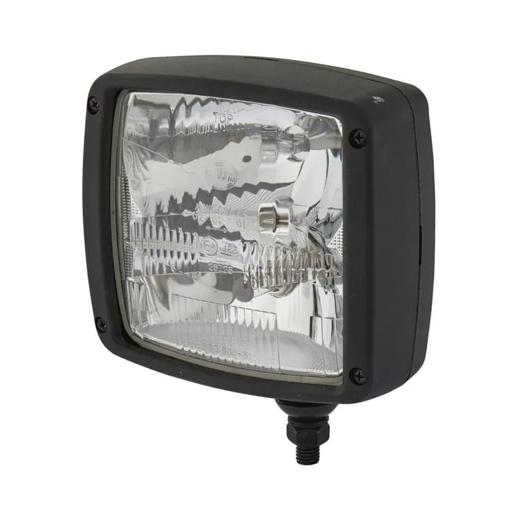 Headlight Halogen, rectangular, 12V, transparent/yellow, bolt on,   1SA996120801 Hella 1EA996127001