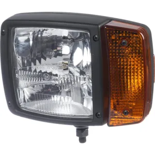 Headlight Halogen, LH rectangular, 24V, transparent/amber, bolt on,   1SA996120031 Hella 1EA993975051