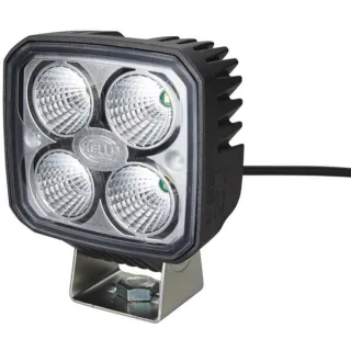 Work light LED, 1000lm, square, 12/24V, white, clamp, Spot beam, 4 LED's,   1GA996284012 Hella