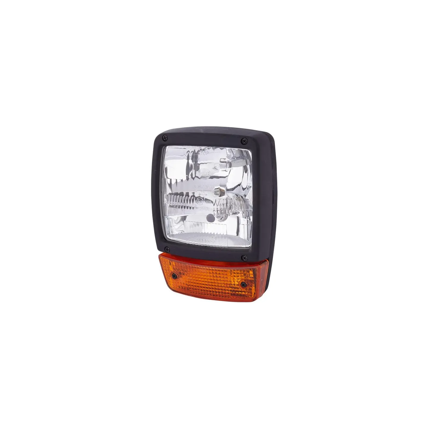 Headlight Halogen, square, 12V, transparent/amber, bolt on, 212x150xAMP 6-pin,   1SA996120471 Hella 1EA996081171
