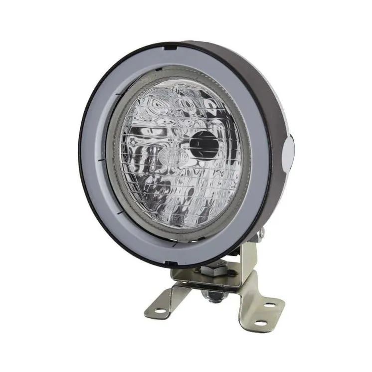 Work light Halogen, 55/70W, round, 12/24V, transparent, housing: grey, 110x103x170mm AMP plug,   1GM996134061 Hella