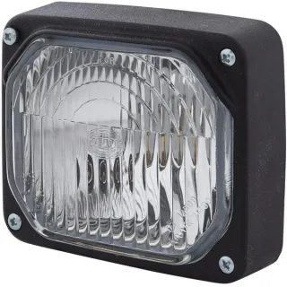 Headlight Halogen, rectangular, 12/24V, transparent,   1TA122718001 Hella