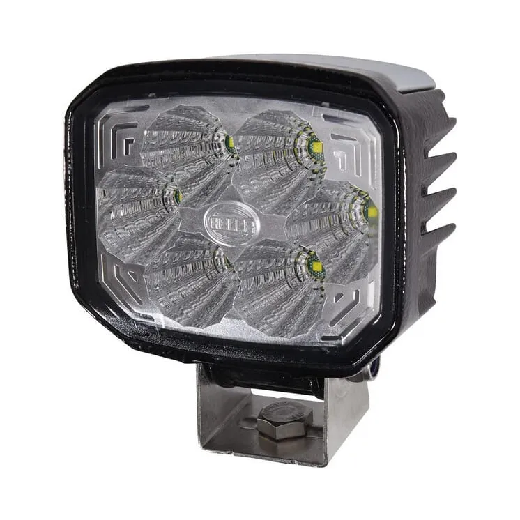 Work light LED, 22W, 1300lm, rectangular, 12/24V, transparent/white, 112x62x129mm Deutsch plug, 6 LED's,   1GA996288001 Hella