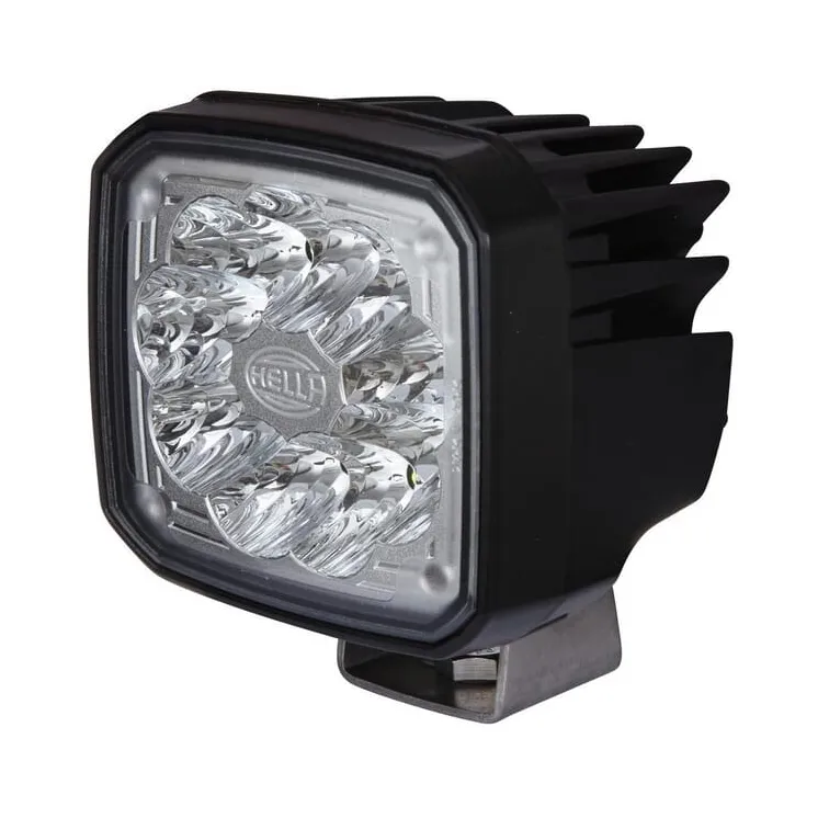 Work light LED, 2000lm, square, 12/24V, transparent, 100x85mm Deutsch plug, 9 LED's,   1GA995506031 Hella
