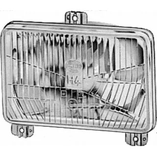 Priekšējais lukturis halogēns, taisnstūrveida, 12/24V, caurspīdīgs, 1AB006277127 Hella V31547310N