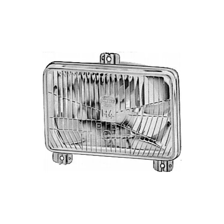 Priekšējais lukturis halogēns, taisnstūrveida, 12/24V, caurspīdīgs, 1AB006277127 Hella V31547310N