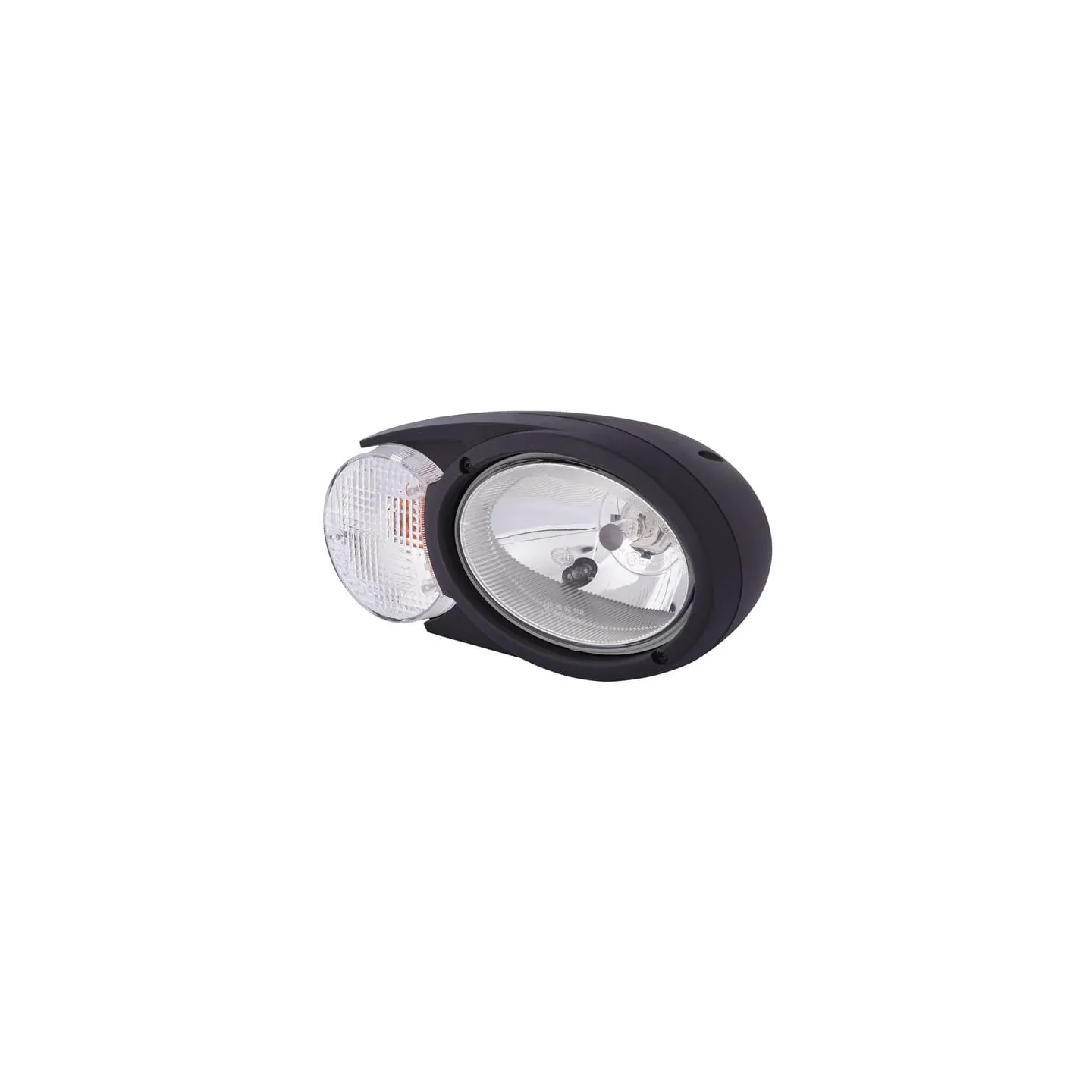 Priekšējais lukturis halogēns, RH ovāls, 12/24V, balts/pelēks/caurspīdīgs, pieskrūvēts, 304.5x153.3mm Deutsch spraudnis, 1EB9961
