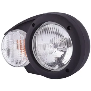 Priekšējais lukturis halogēns, RH apaļš, 12V, balts/pelēks, ieskrūvēts, 144.5mm, 1E3996160001 Hella