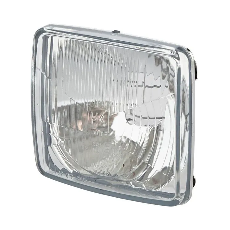Headlight Halogen, square, 12/24V, transparent,   1AA127473015 Hella