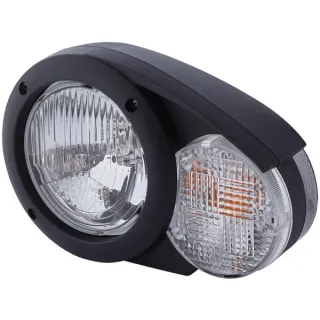 Priekšējais lukturis halogēns, LH apaļš, 12V, balts/pelēks, ieskrūvēts, 144.5mm, 1E3996160011 Hella