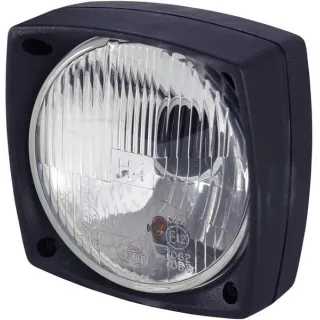 Priekšējais lukturis halogēns, kvadrātveida, 12/24V, caurspīdīgs, 144x100x153mm, 1A3996026011 Hella