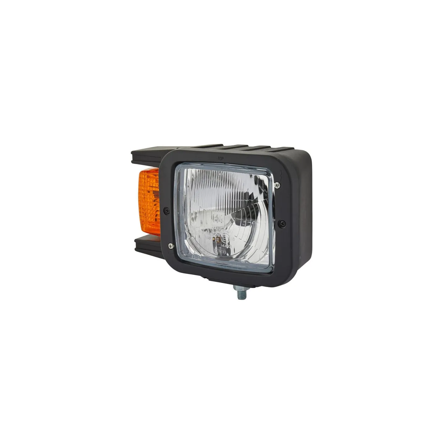Headlight Halogen, RH rectangular, 12/24V, transparent/yellow, bolt on, 247x119x163mm,   1EA007108021 Hella