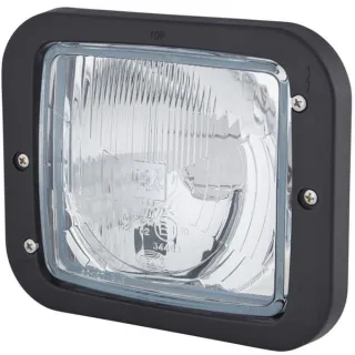 Headlight Halogen, rectangular, 12V, transparent, bolt on, 173x99x144mm,   1AA004109201 Hella