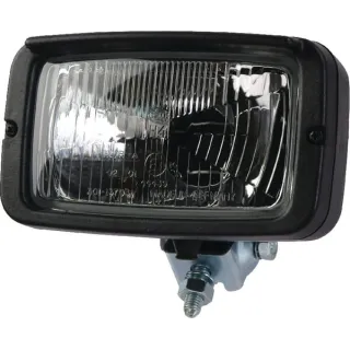 Headlight Halogen, rectangular, 12V, transparent/yellow, bolt on, 180x120x126mm,   1AB007145007 Hella 1AB007145001