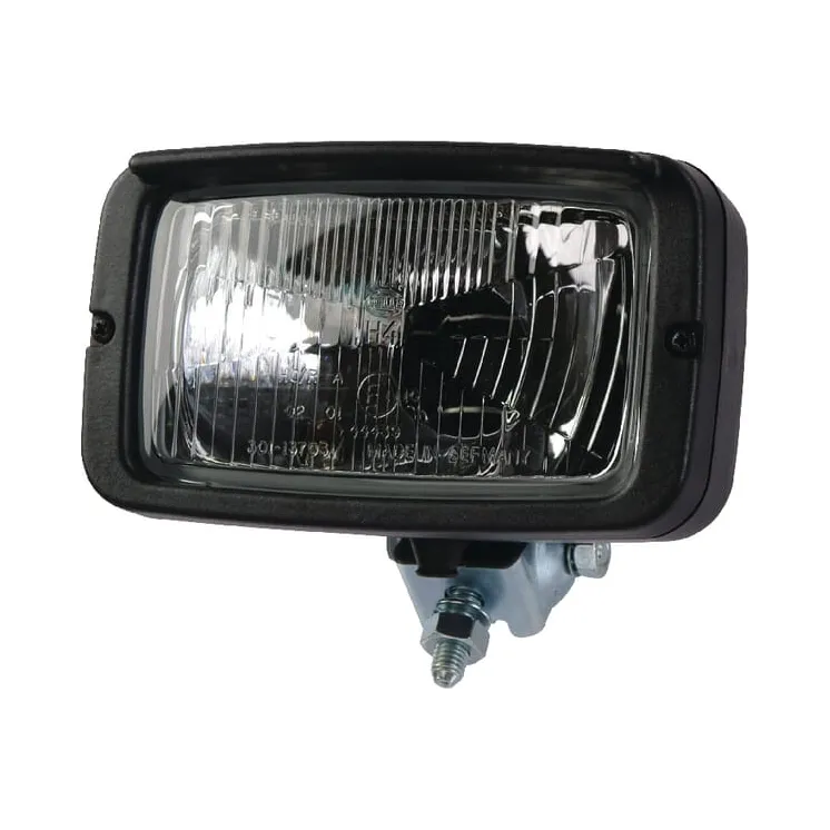 Headlight Halogen, rectangular, 12V, transparent/yellow, bolt on, 180x120x126mm,   1AB007145007 Hella 1AB007145001