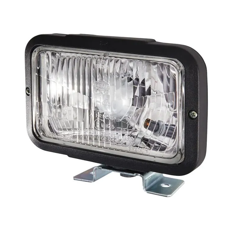 Headlight Halogen, rectangular, 12/24V, transparent, bolt on, 194x122x168mm,   1AB004231001 Hella