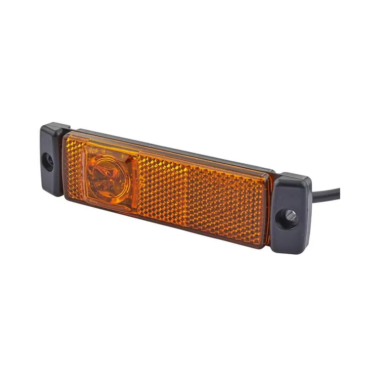 Marker light 0.50W, rectangular, 12V, amber, bolt on, 130x32x1 LED,   2PS008645011 Hella