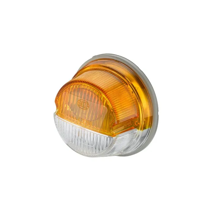 Direction and position light 18/3W, round, 12V, amber/transparent,  78mm,   2BE001259061 Hella
