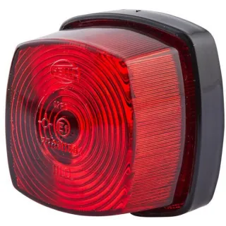 Rear light square, 12/24V, red, bolt on, 62x40x62mm,   2SA003057021 Hella